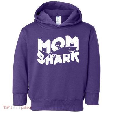 Mom Shark Funny Cute Toddler Hoodie