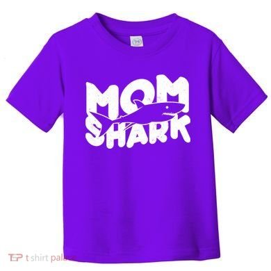 Mom Shark Funny Cute Toddler T-Shirt