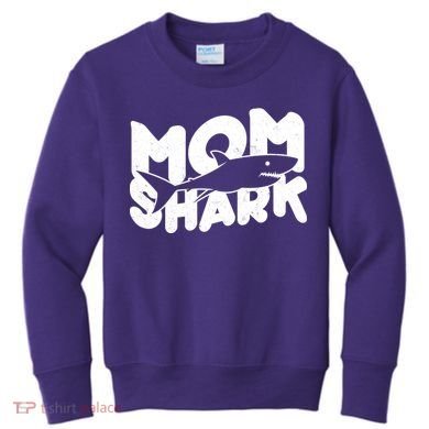 Mom Shark Funny Cute Kids Sweatshirt