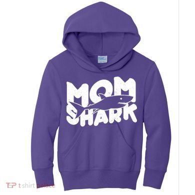 Mom Shark Funny Cute Kids Hoodie