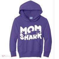 Mom Shark Funny Cute Kids Hoodie thumb 0