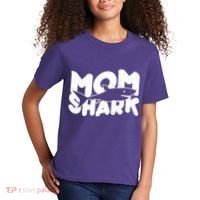 Mom Shark Funny Cute Kids T-Shirt thumb 2
