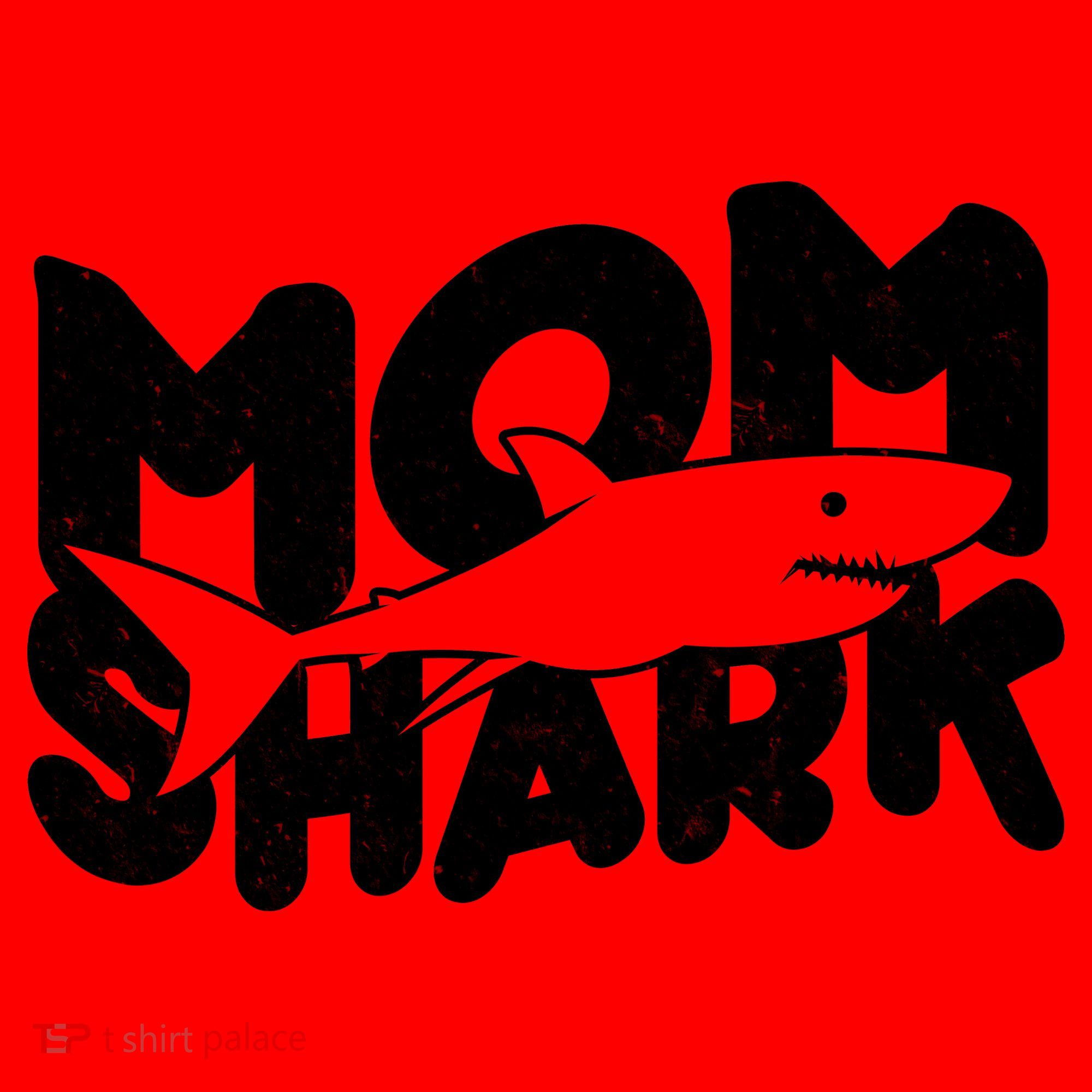 Mom Shark Funny Cute Santa Hat