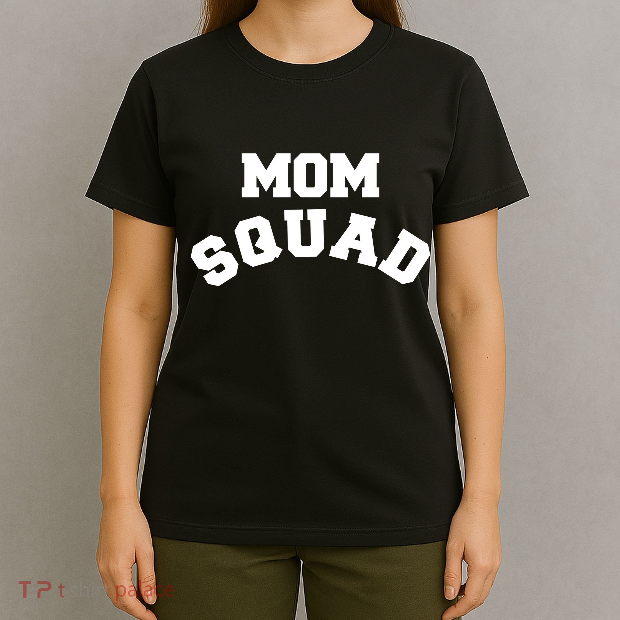 Mom Squad Bold Text Logo T-Shirt