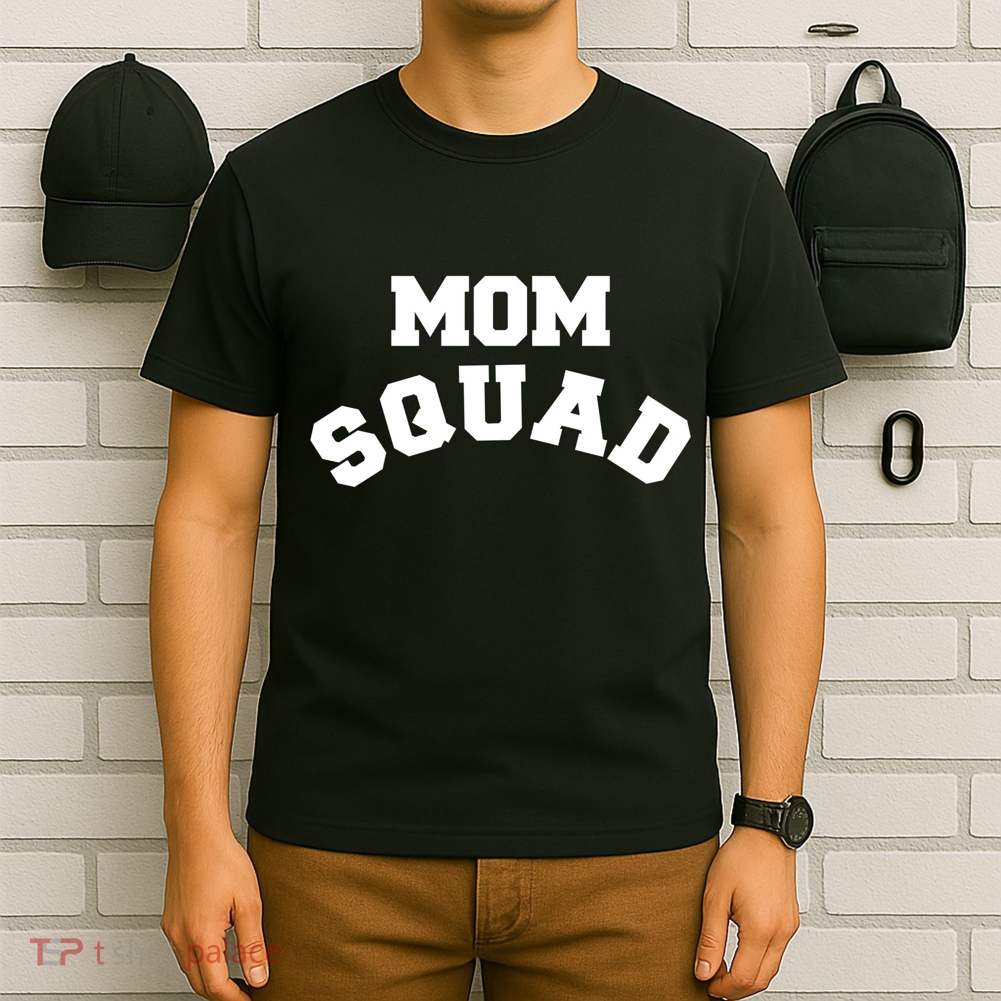 Mom Squad Bold Text Logo T-Shirt