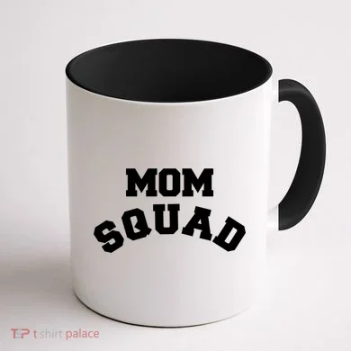 Mom Squad Bold Text Logo Coffee Mug back