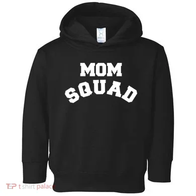 Mom Squad Bold Text Logo Toddler Hoodie