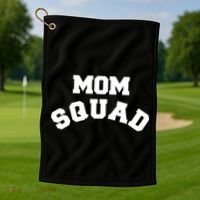 Mom Squad Bold Text Logo Golf Towel thumb 1