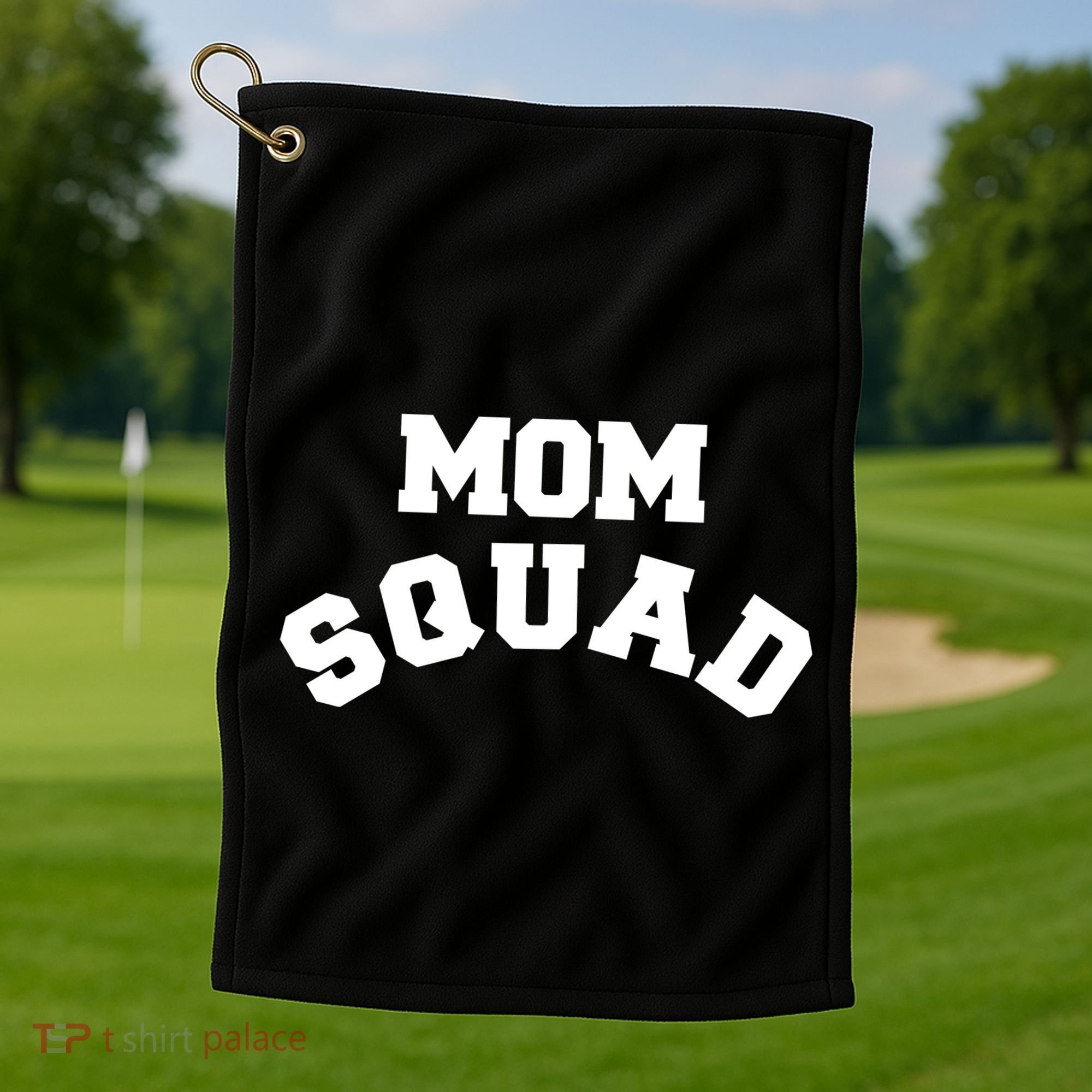 Mom Squad Bold Text Logo Golf Towel