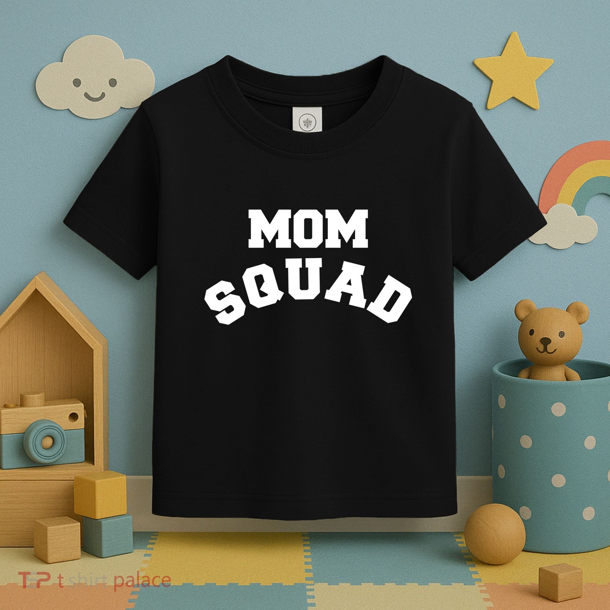Mom Squad Bold Text Logo Toddler T-Shirt