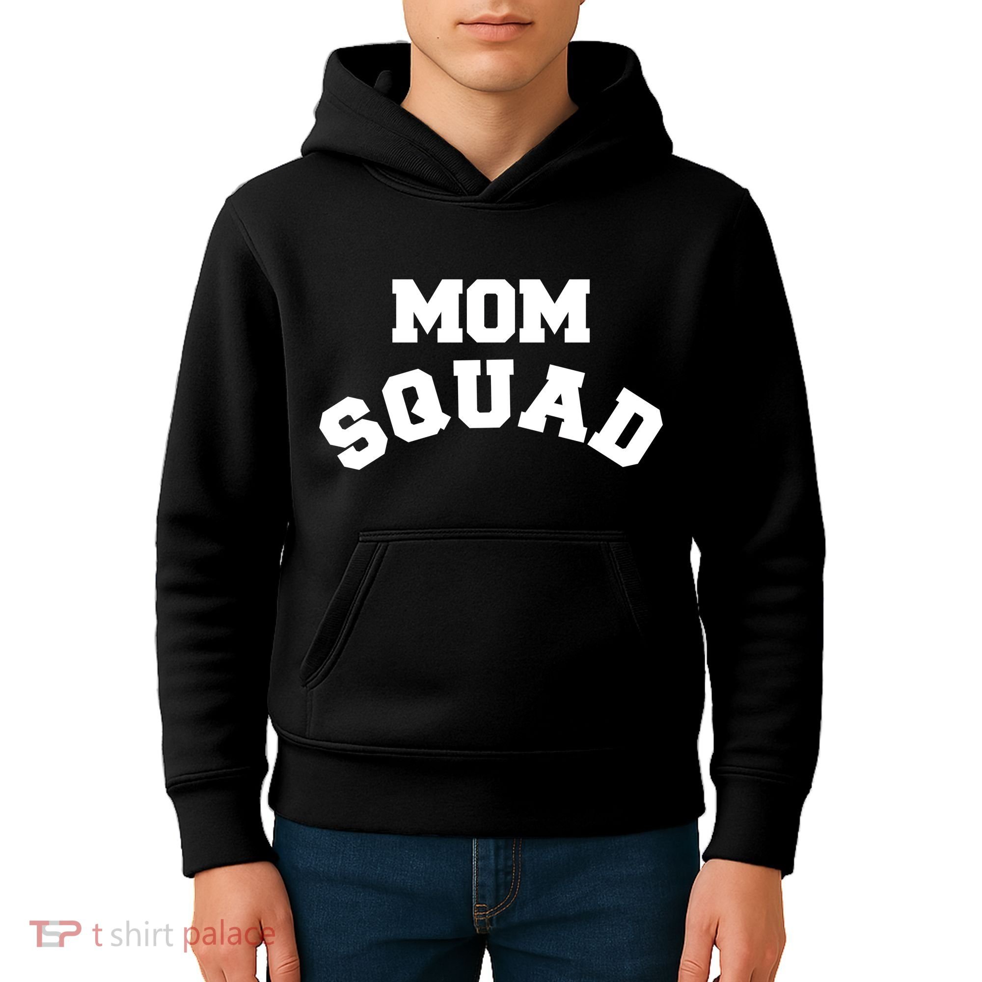 Mom Squad Bold Text Logo Kids Hoodie