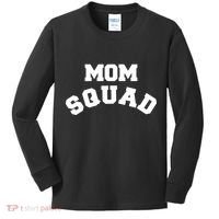 Mom Squad Bold Text Logo Kids Long Sleeve Shirt thumb 0