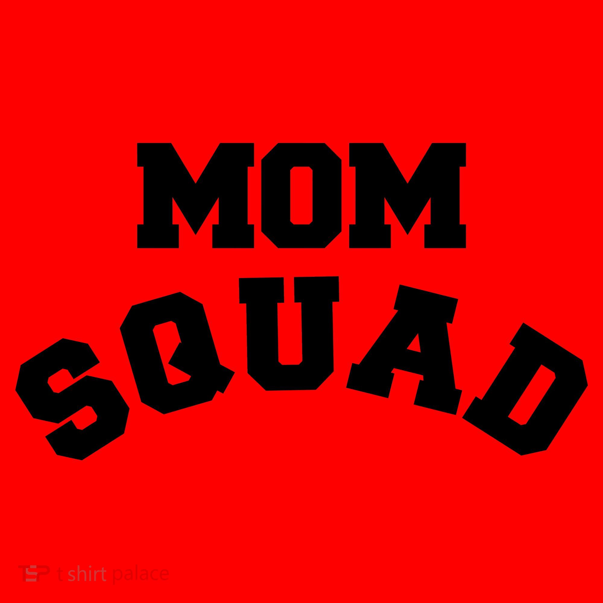 Mom Squad Bold Text Logo Santa Hat
