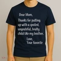 Mom Thanks For Putting Up With My Brother T-Shirt thumb 3