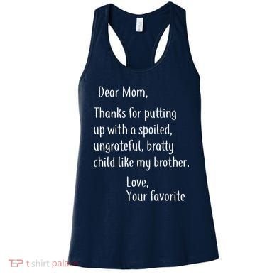 Mom Thanks For Putting Up With My Brother Women's Tank Top