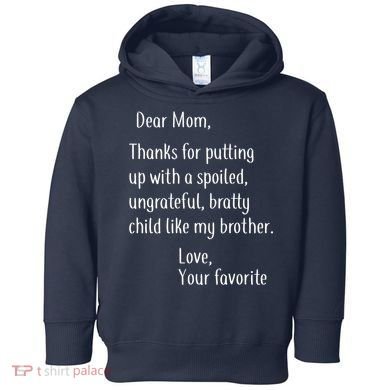 Mom Thanks For Putting Up With My Brother Toddler Hoodie