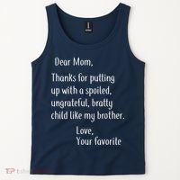 Mom Thanks For Putting Up With My Brother Tank Top thumb 2