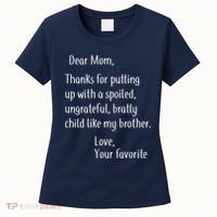 Mom Thanks For Putting Up With My Brother Women's T-Shirt thumb 0