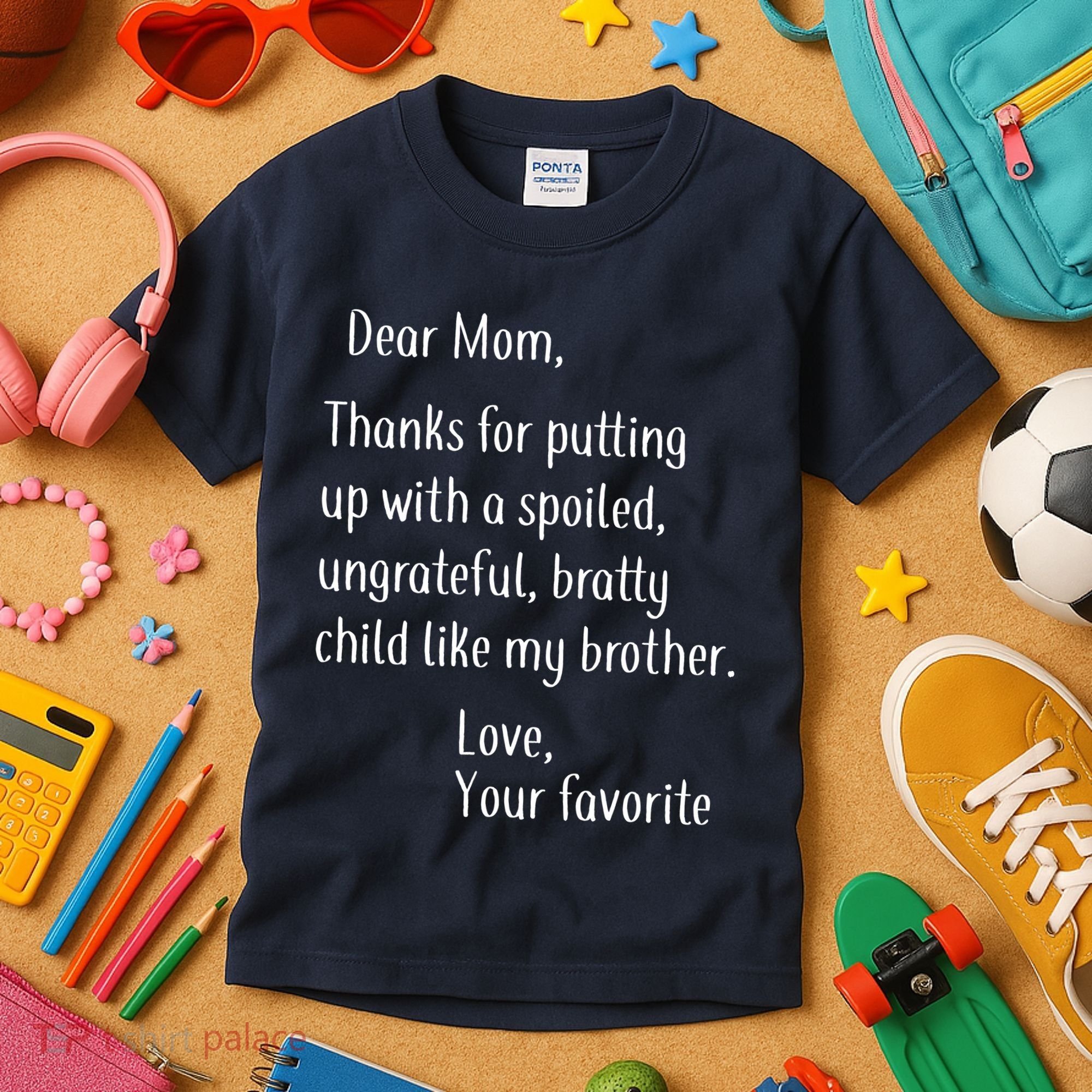 Mom Thanks For Putting Up With My Brother Kids T-Shirt