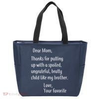 Mom Thanks For Putting Up With My Brother Tote Bag thumb 0