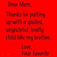 Mom Thanks For Putting Up With My Brother Santa Hat thumb 1