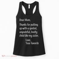 Mom Thanks For Putting Up With My Sister Women's Tank Top thumb 0
