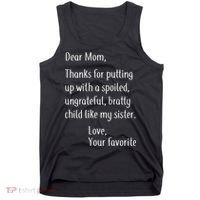 Mom Thanks For Putting Up With My Sister Tank Top thumb 0