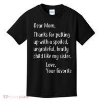 Mom Thanks For Putting Up With My Sister Kids T-Shirt thumb 0