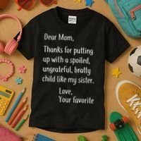 Mom Thanks For Putting Up With My Sister Kids T-Shirt thumb 3