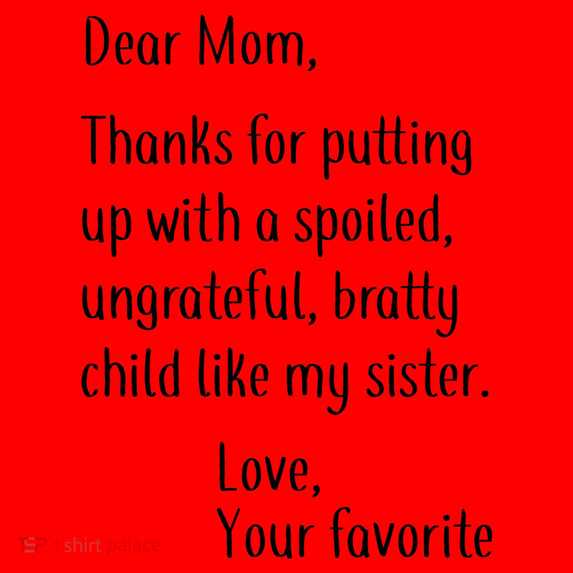 Mom Thanks For Putting Up With My Sister Santa Hat
