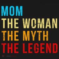 Mom The Woman The Myth The Legend Button thumb 1