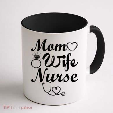 Mom Wife Nurse Coffee Mug back