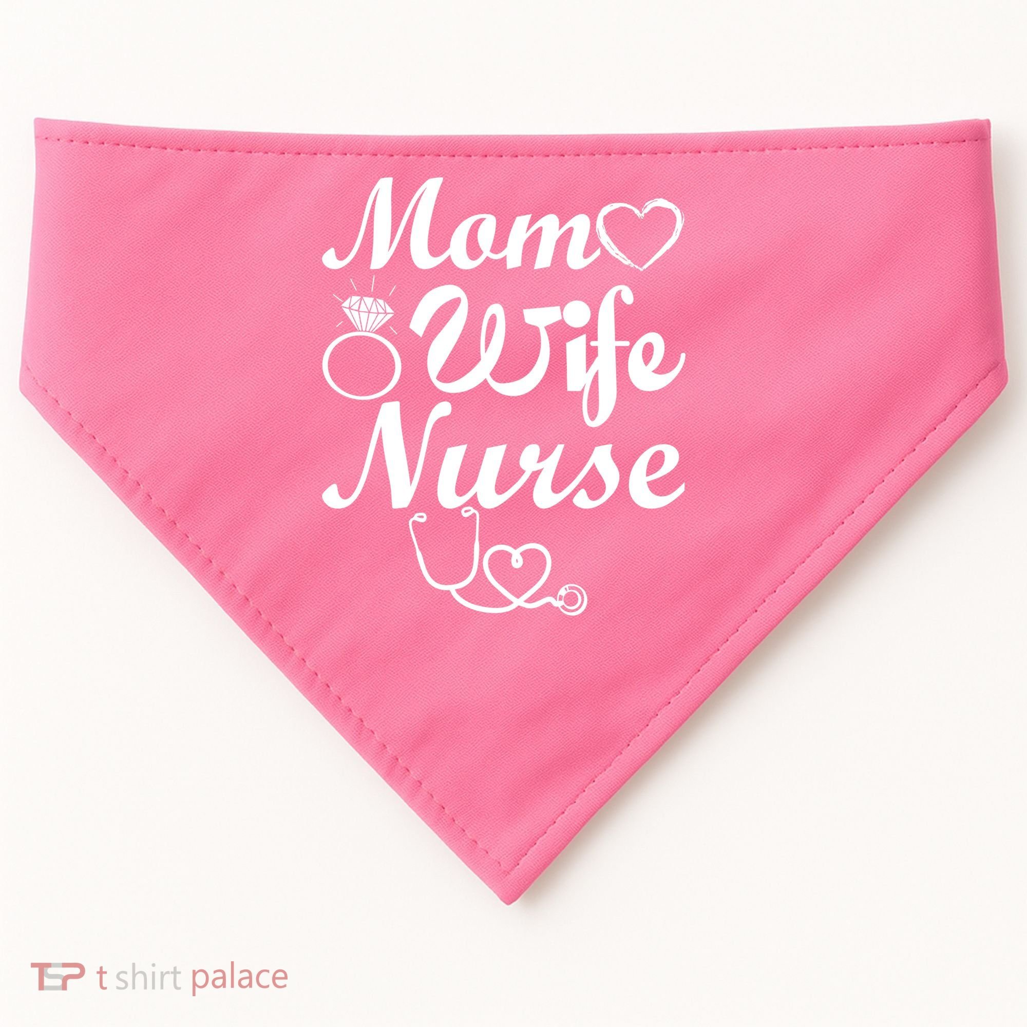 Mom Wife Nurse USA-Made Doggie Bandana