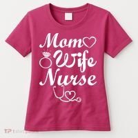 Mom Wife Nurse Women's T-Shirt thumb 0