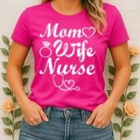 Mom Wife Nurse Women's T-Shirt thumb 2