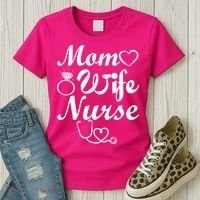 Mom Wife Nurse Women's T-Shirt thumb 3