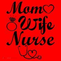Mom Wife Nurse Santa Hat thumb 1
