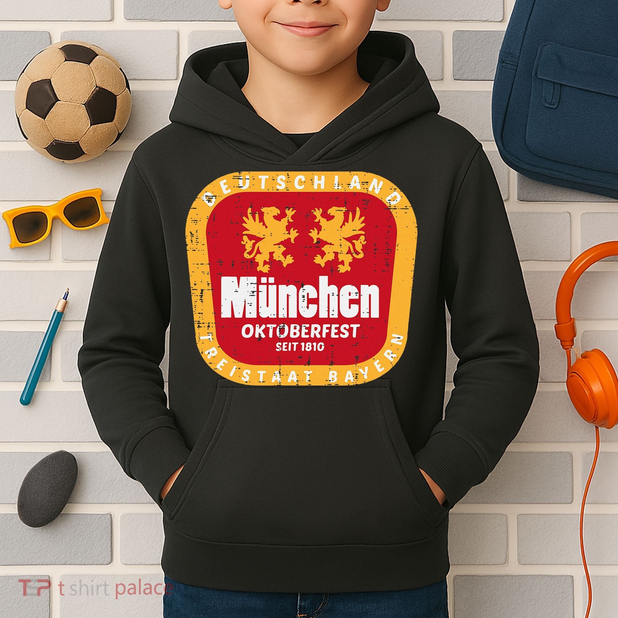 Munchen Oktoberfest Munich Bavarian Germany Kids Hoodie