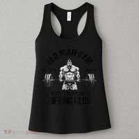 Mens Old Man Gym Respect Your Elders Lifting Clubs Weightlifting Women's Tank Top thumb 3