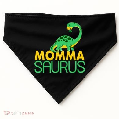 Momma Saurus Mommasaurus Dinosaur Cute Mom USA-Made Doggie Bandana