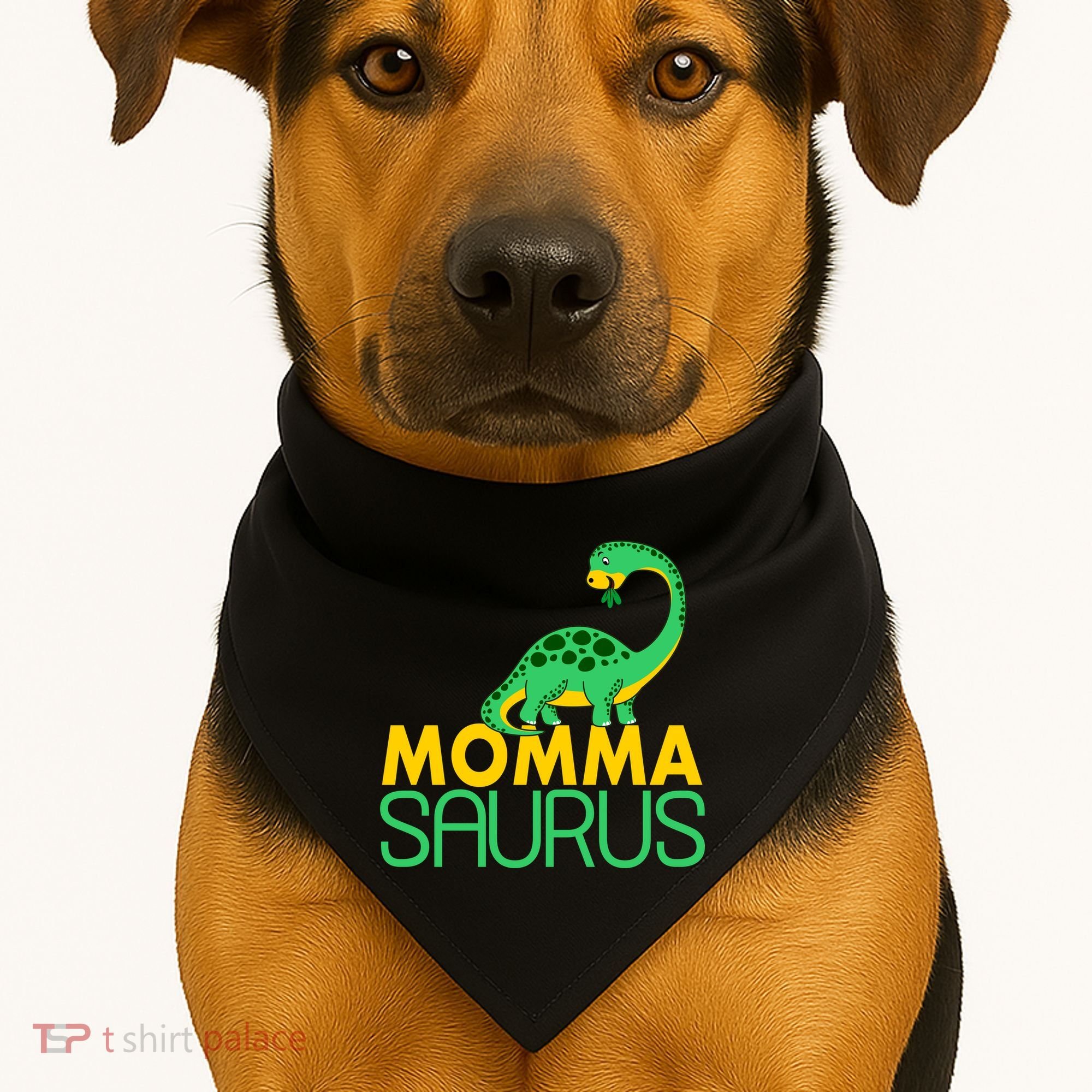 Momma Saurus Mommasaurus Dinosaur Cute Mom USA-Made Doggie Bandana