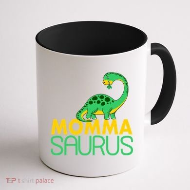 Momma Saurus Mommasaurus Dinosaur Cute Mom Coffee Mug back