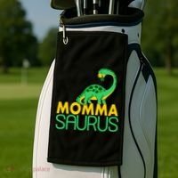 Momma Saurus Mommasaurus Dinosaur Cute Mom Golf Towel thumb 2