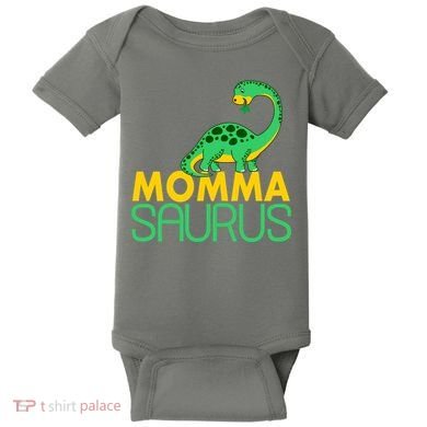 Momma Saurus Mommasaurus Dinosaur Cute Mom Baby Bodysuit