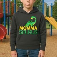 Momma Saurus Mommasaurus Dinosaur Cute Mom Kids Hoodie thumb 2