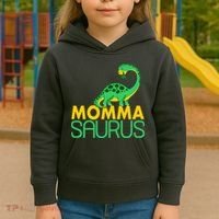 Momma Saurus Mommasaurus Dinosaur Cute Mom Kids Hoodie thumb 3