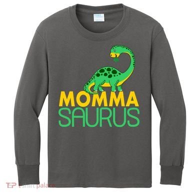 Momma Saurus Mommasaurus Dinosaur Cute Mom Kids Long Sleeve Shirt