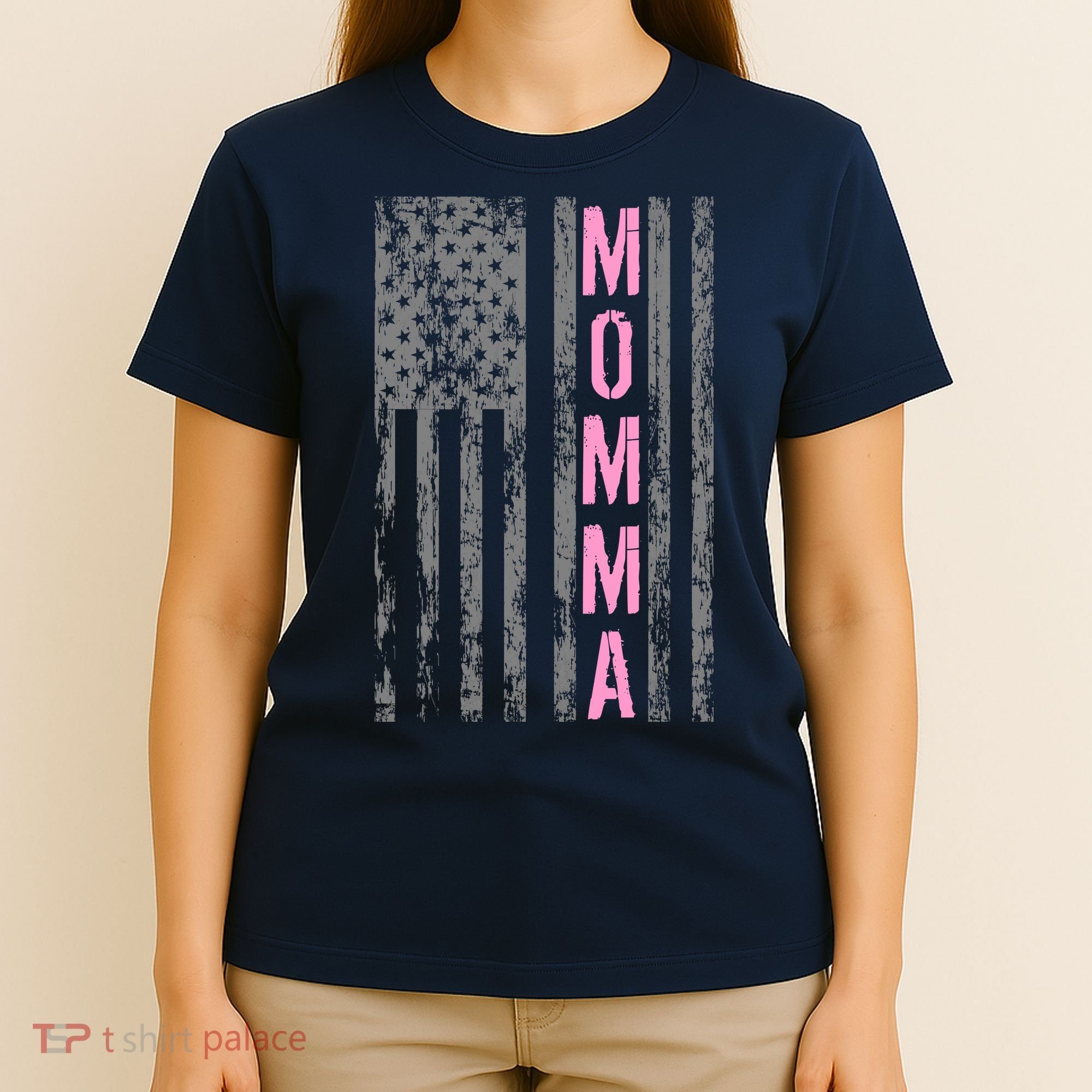 Momma Vintage USA Flag T-Shirt