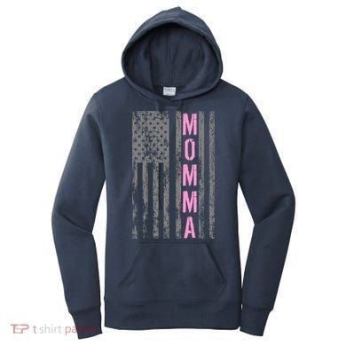 Momma Vintage USA Flag Women's Hoodie