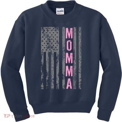 Momma Vintage USA Flag Kids Sweatshirt